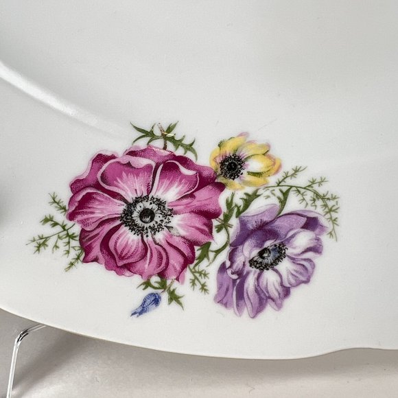 Vintage Bohemia Plate Ceramic Works Czechoslovakia Floral Daisies - Picture 4 of 15